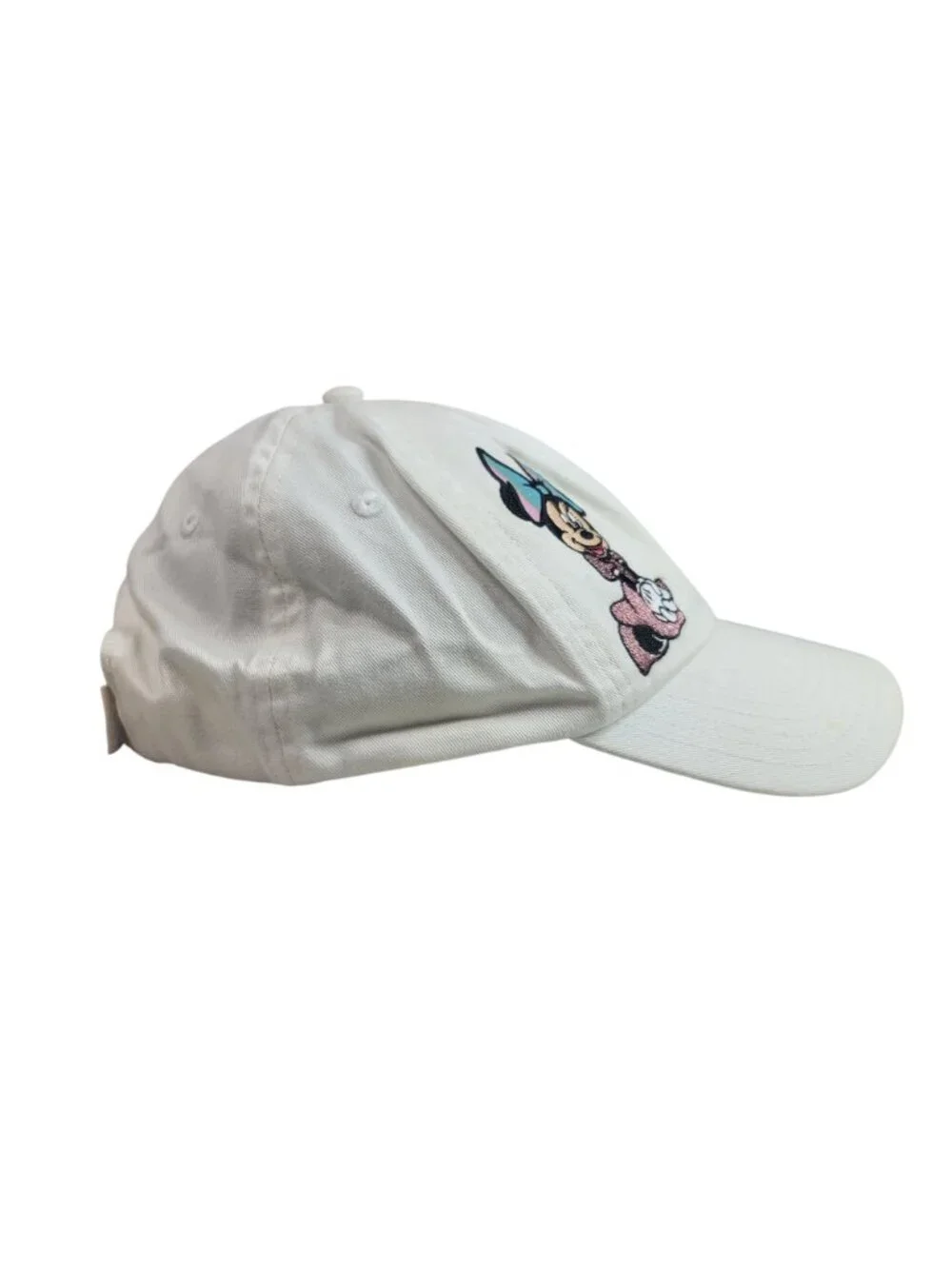 Disney Parks Youth Minnie Mouse Live Sparkly Hat White Small Embroidered Cotton